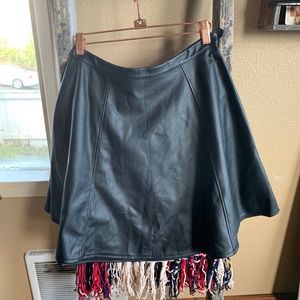 Leather Skater Skirt